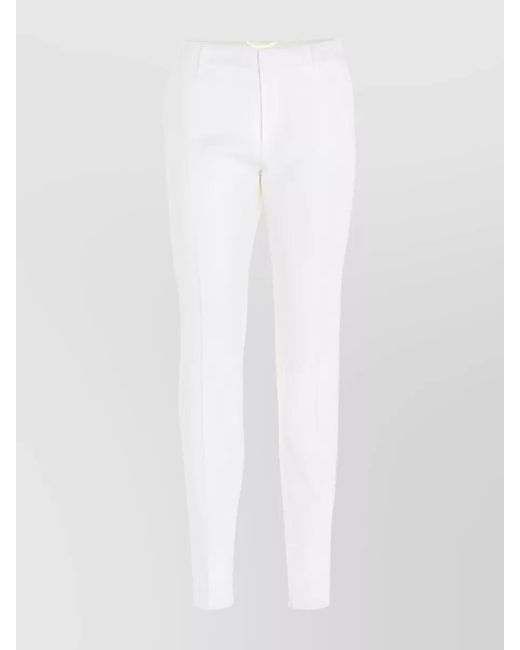 Saint Laurent White Tailored Virgin Wool Trousers