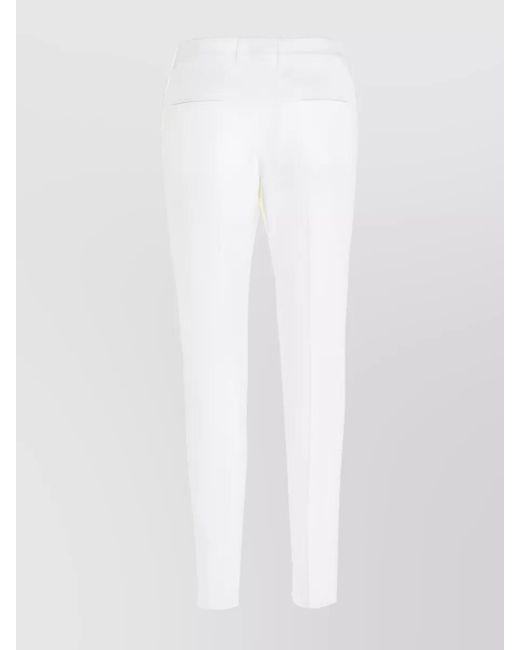 Saint Laurent White Tailored Virgin Wool Trousers