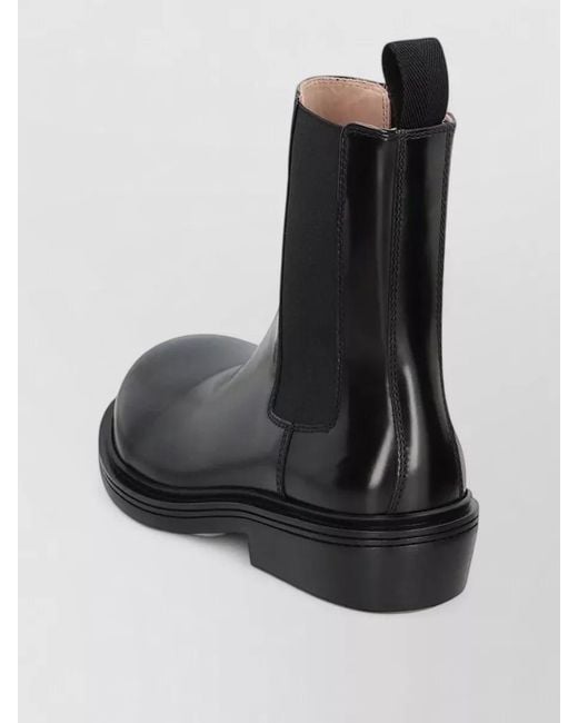 Bottega Veneta Black Leather Chelsea Boots