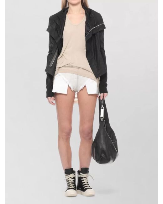 Rick Owens Natural Silk-Blend Sleeveless T-Shirt