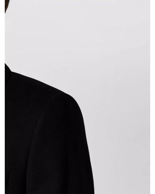 Dolce & Gabbana Black Cashmere Double-Breasted Coat for men