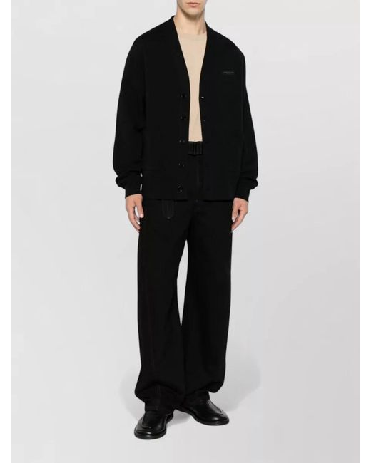 Givenchy Black Silk Nylon Cardigan Jacket Front Pockets for men