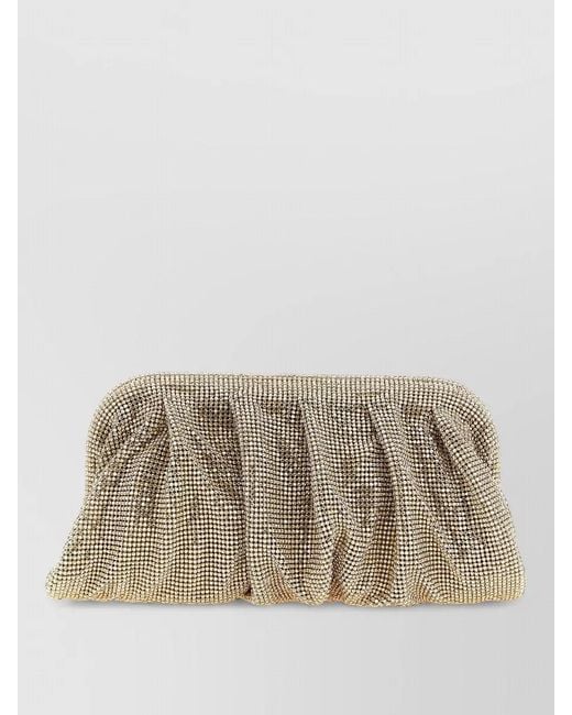 Benedetta Bruzziches Natural Venus La Grande Clutch Bag Chain Strap