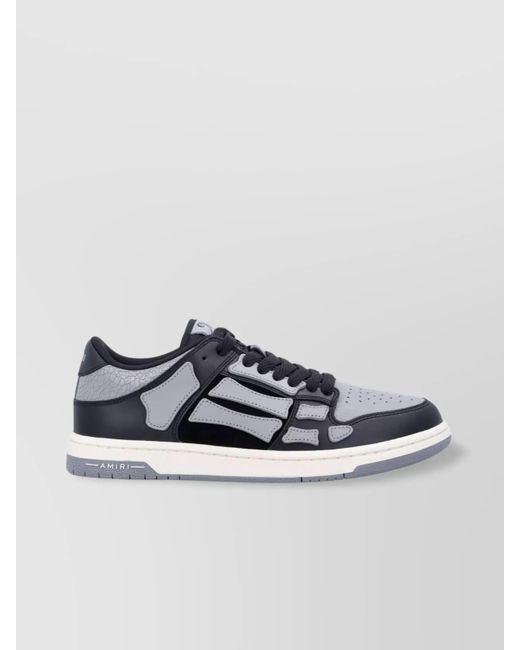 Amiri Blue Leather Upper Low Top Sneakers for men