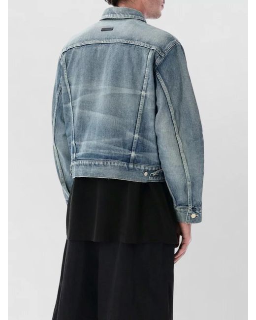 Fear Of God Blue Japanese Selvedge Trucker Jacket for men