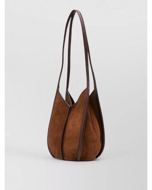 Hereu Brown Calella Leather Mini Bucket Bag