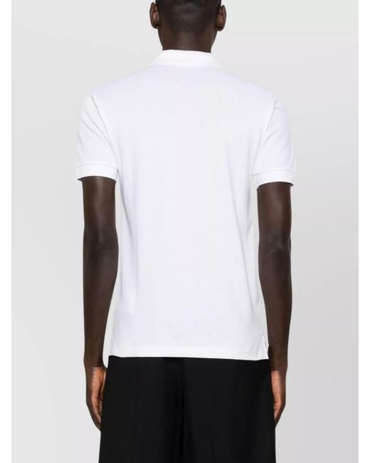 Comme des Garçons White Cotton Logo Polo Shirt for men