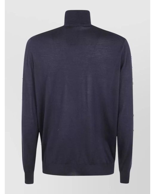 Filippo De Laurentis Blue Turtleneck Wool Jumper for men