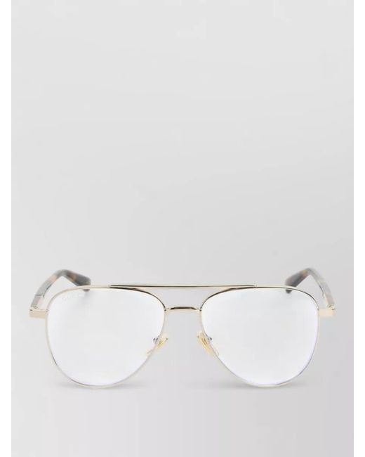 Gucci Natural Metal Aviator Sunglasses