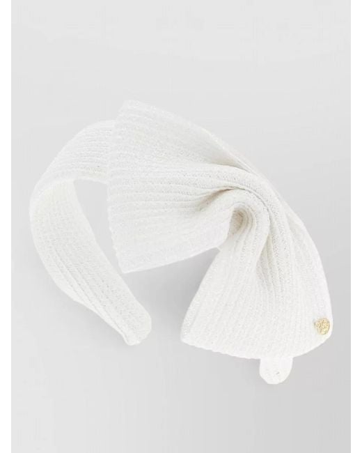 Maison Michel White Paper Headband