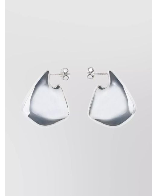 Bottega Veneta Metallic Polished Geometric Shape Earrings