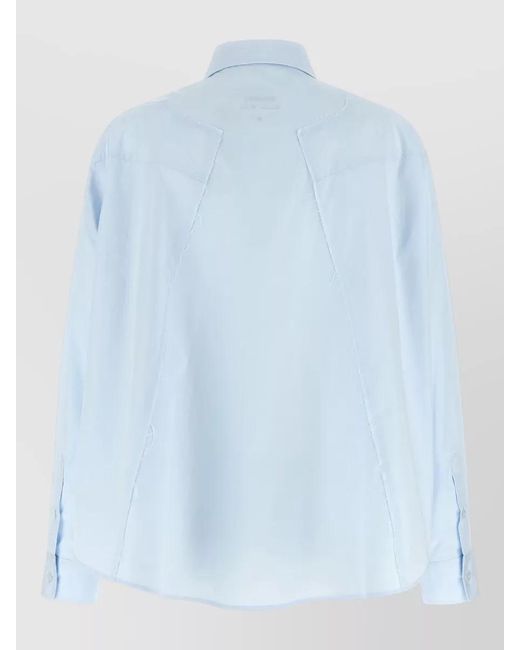 MM6 by Maison Margiela Blue Cotton Poplin Shirt