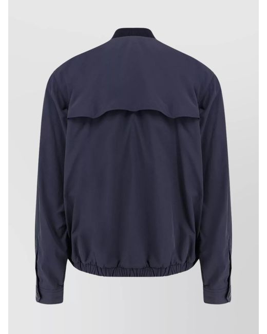Moncler Genius Blue Cotton Blend Bomber Jacket for men