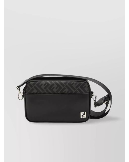 Fendi Black Squared Ff Camera Case for men