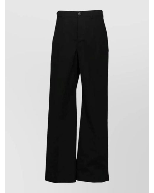 Rick Owens Black Workwear Wide Leg Pants Belt Loops for men