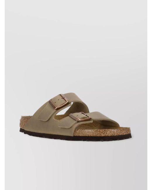 Birkenstock Brown Leather Flat Sandals