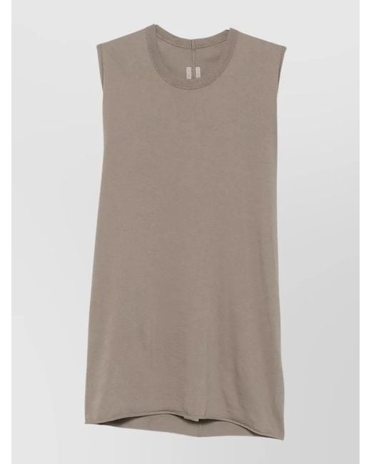 Rick Owens Brown Sleeveless Crew Neck Casual Regular Shirt for men