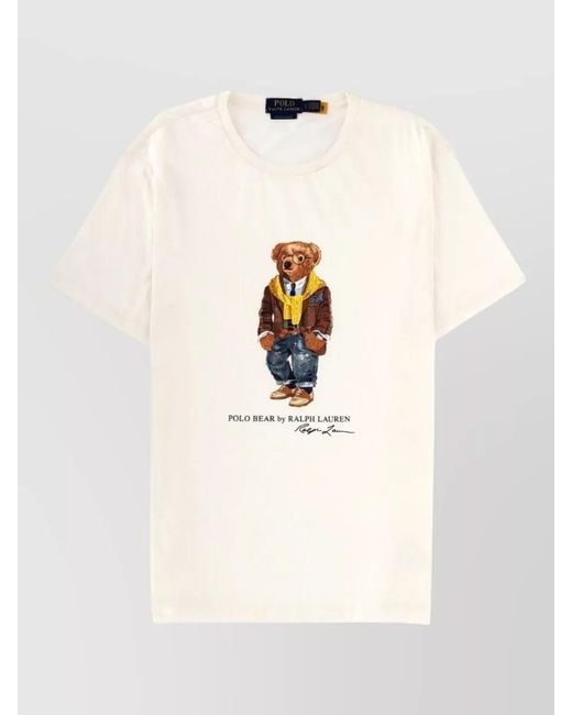 Polo Ralph Lauren Natural Cotton Logo Print T-Shirt for men