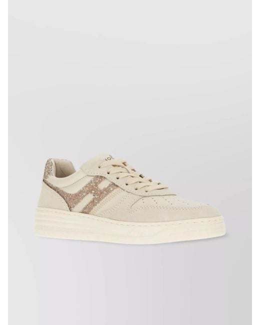 Hogan Natural Leather Low-Top Sneakers