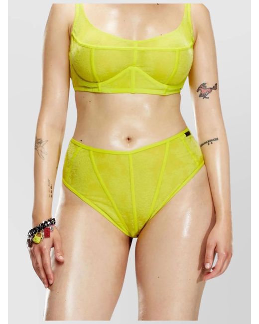 DIESEL Yellow High-Rise Briefs