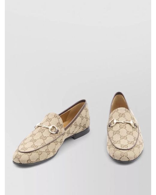 Gucci Natural Canvas Loafers