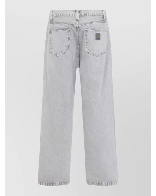 Carhartt Gray Landon Trousers Belt Loops Five Pocket for men