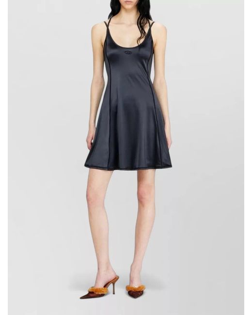 DIESEL Blue Stretch Mini Flared Dress