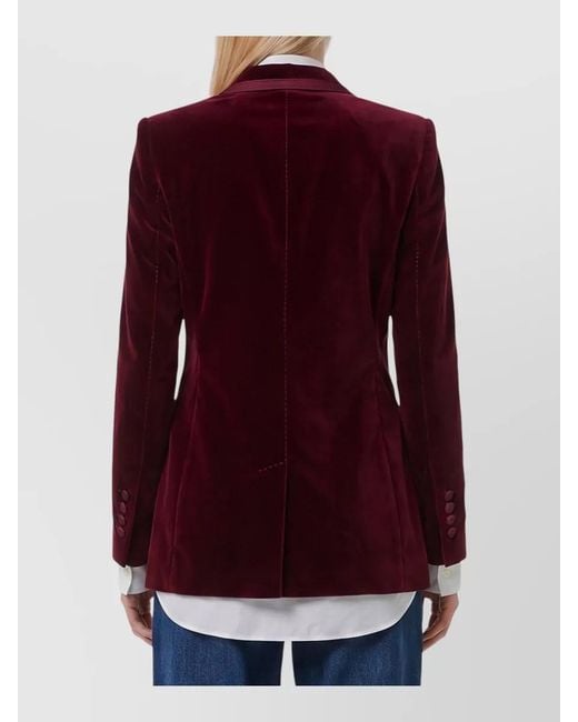 Dolce & Gabbana Purple Single Breasted Velvet Tailoring Jacket