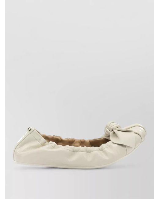 Ferragamo Natural Leather Ballerina Shoes