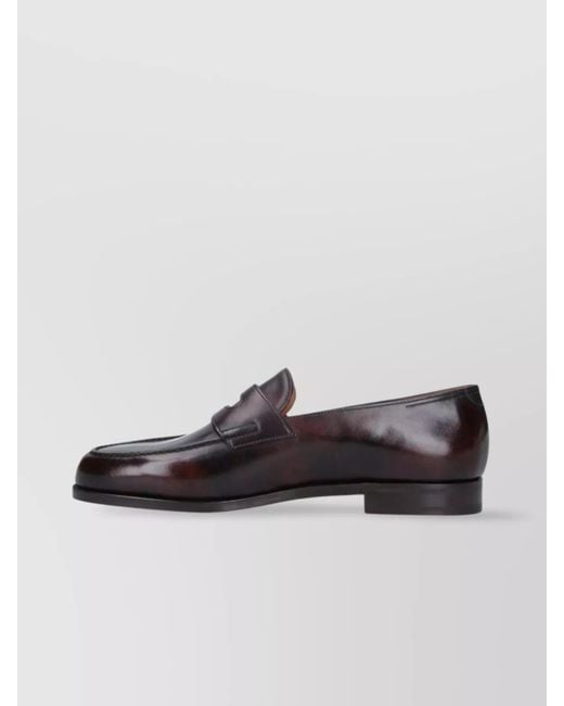 John Lobb Brown Leather Loafers for men