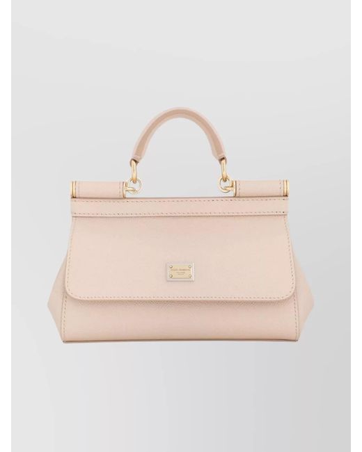 Dolce & Gabbana Natural Sicily Mini Leather Crossbody Bag