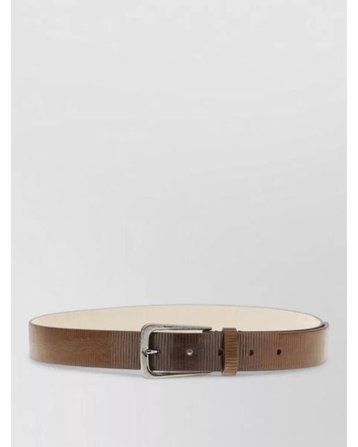Brunello Cucinelli White Calf Leather Belt