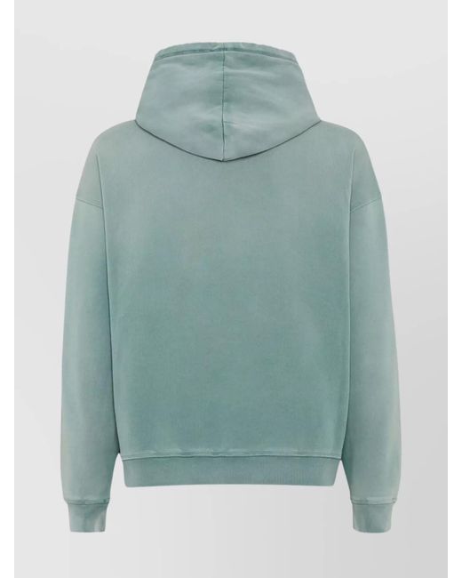 DSquared² Gray Ribbed Cotton Hoodie for men