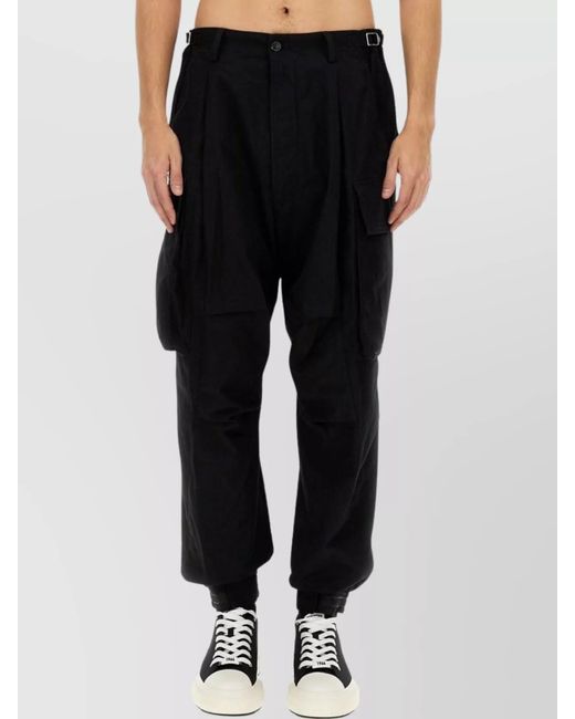 DSquared² Black Cotton Cargo Trousers for men