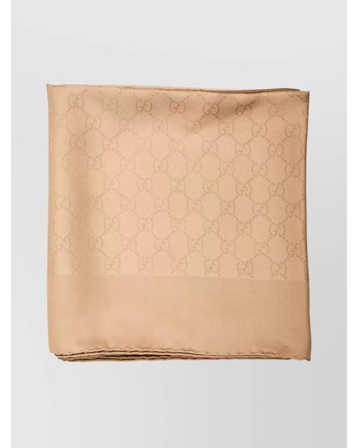 Gucci Natural Silk Printed Scarf