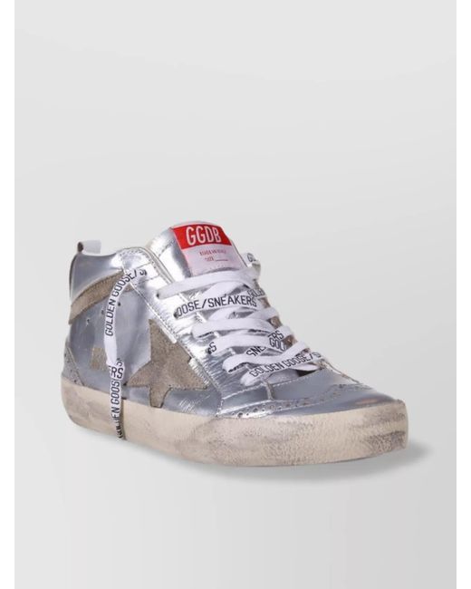 Golden Goose Deluxe Brand Metallic Leather High-Top Sneakers
