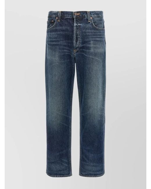 Agolde Blue Denim Straight-Leg Jeans for men
