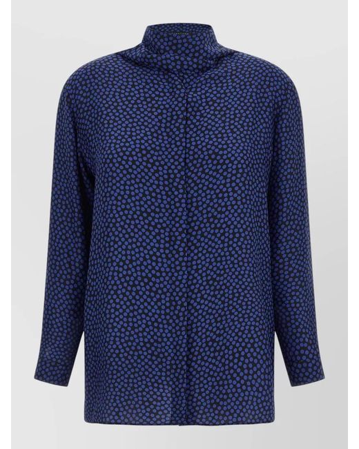 Gianluca Capannolo Blue Katherine Shirt Long Sleeves Polka Dots
