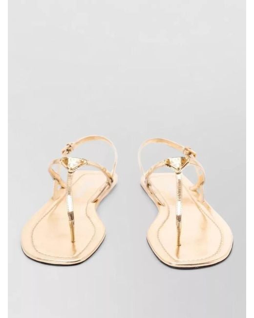 Prada Natural Thong Sandals