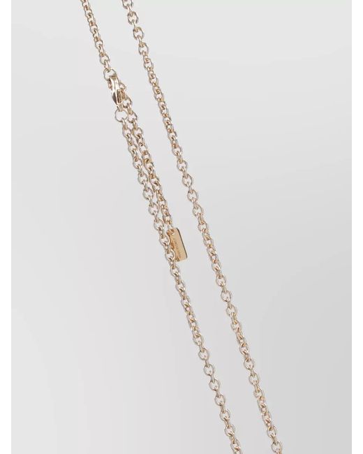 Chloé White Necklace Adjustable Length Chain Pendant Detail
