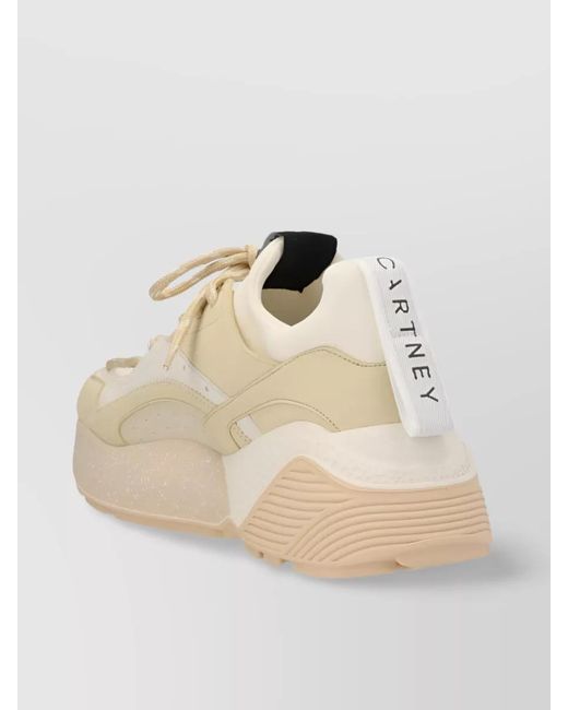 Stella McCartney Natural Panelled Low-Top Sneakers