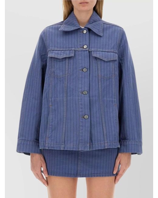 Ganni Blue Denim Jacket