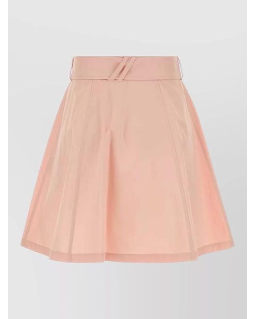 Burberry Pink Cotton A-Line Skirt