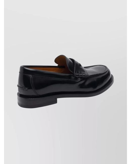 Gucci Black Leather Loafers for men