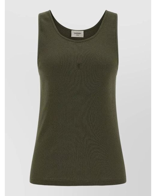 Saint Laurent Green Cassandre Tops