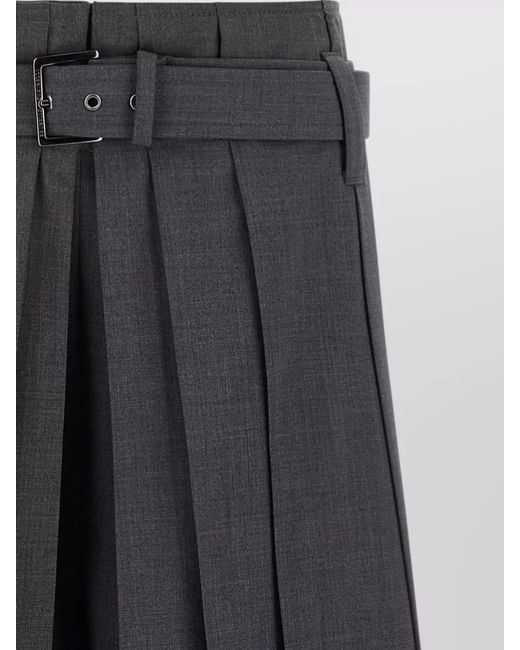 Brunello Cucinelli Gray High Waist Pleated Virgin Wool Bermuda Shorts