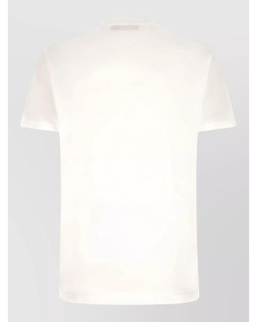 Dolce & Gabbana White Logo Detail Crew Neck Short Sleeve T Shirt for men