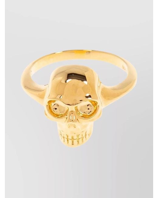 McQueen Metallic Skull Ring