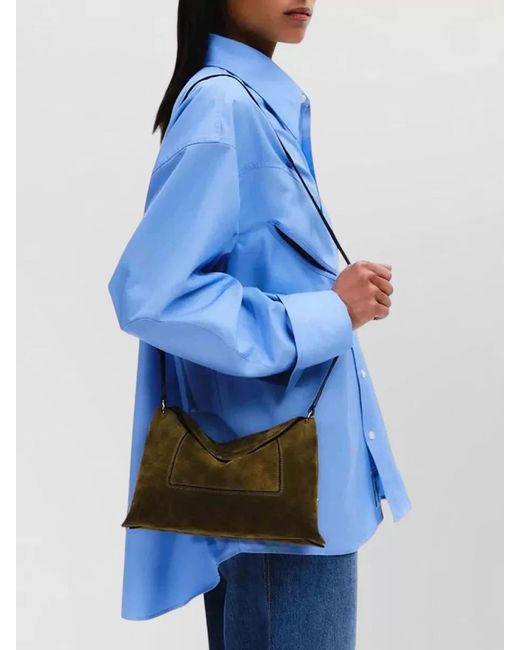 Wandler Brown Penelope Suede Leather Shoulder Bag