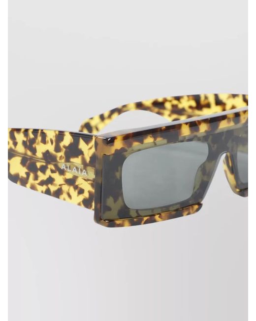 Alaïa Gray Acetate Square Sunglasses